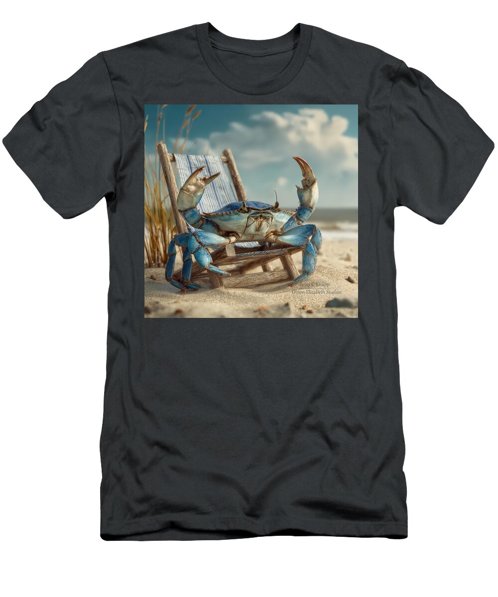 1 Crab Relaxing on Sandy Beach Betsy Knapp T-Shirt