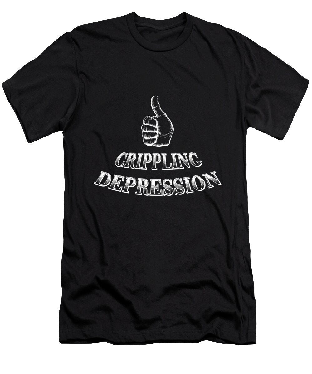 1 Crippling Depression Gold Target T-Shirt