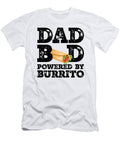 1 Dad Bod Powered By Burrito Father Figure Gifts Idea with Funny Graphic for Food Lovers Orange Pieces T-Shirt