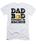1 Dad Bod Powered By Nachos Father Figure Gifts Idea with Funny Graphic for Food Lovers Orange Pieces T-Shirt