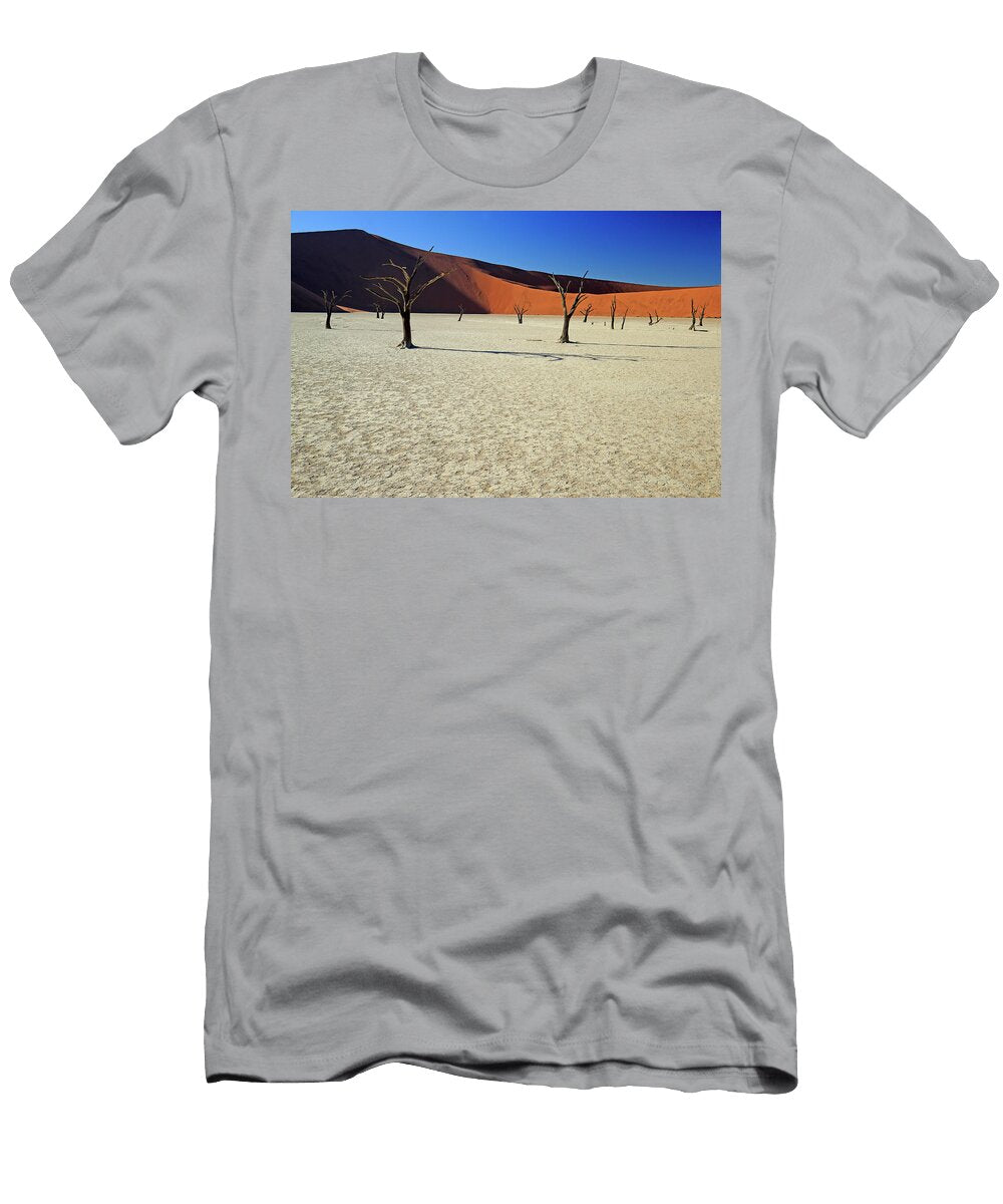 1 Deadvlei with Dead Camel Thorn Trees Namib Naukluft David Allemand Natureplcom T-Shirt
