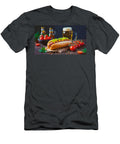 1 Delicious Hot Dog Poured with Sauce and Mustard on the Table Nea Viktor Birkus T-Shirt