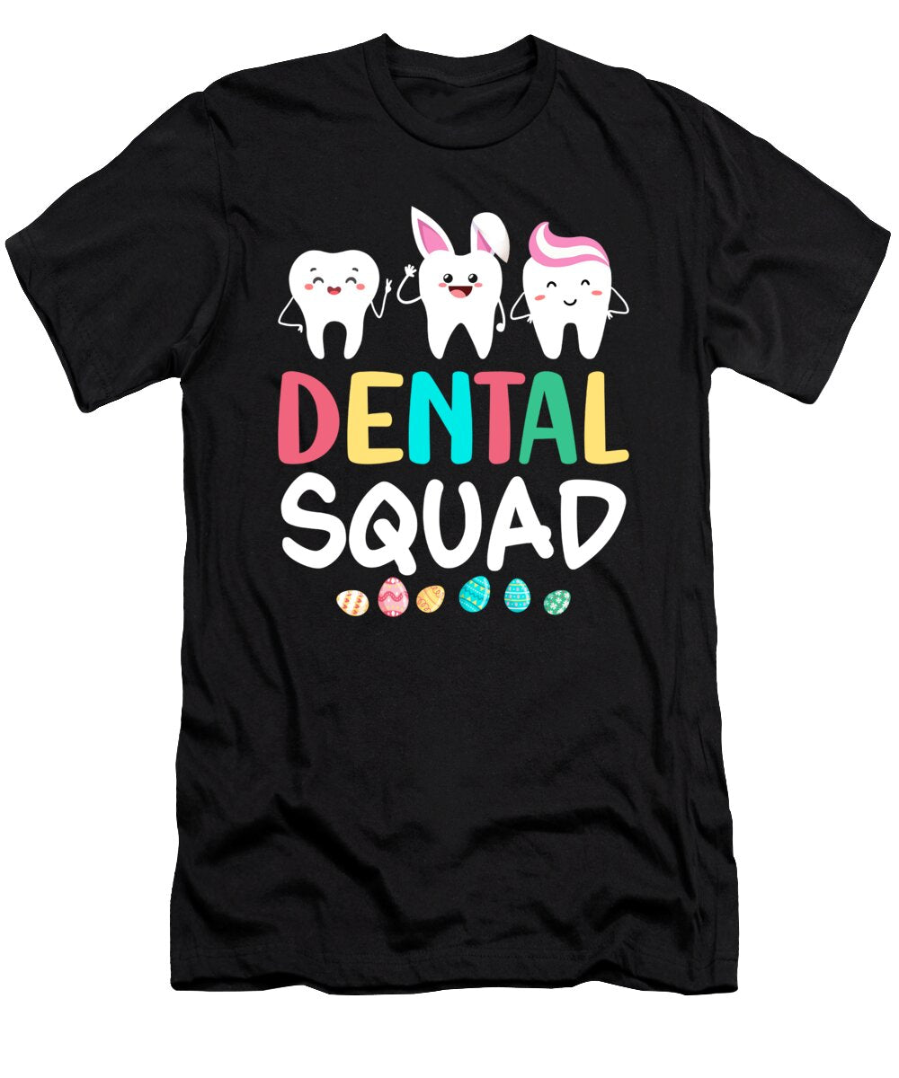 1 Dental Squad Cute Tooth Bunny Rabbit Funny Easter Dentist Haselshirt T-Shirt