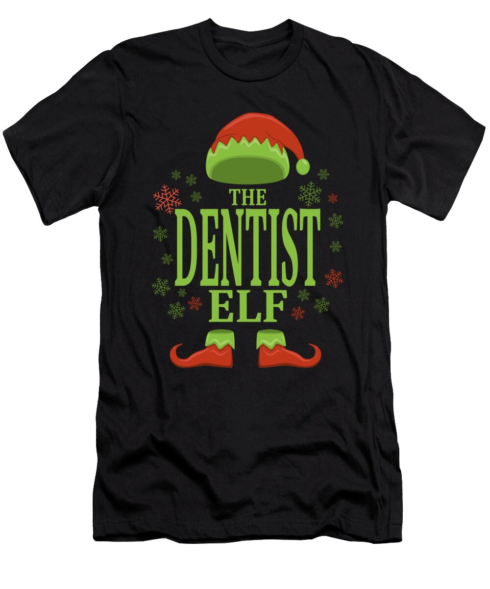 1 Dentist Christmas Elf Manuel Schmucker T-Shirt