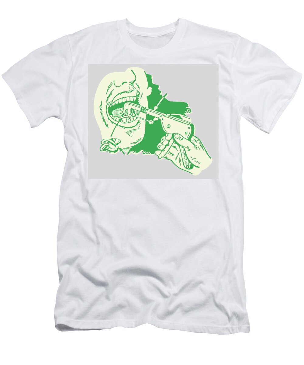 1 Dentist Extracting Tooth From Patient Csa Images T-Shirt