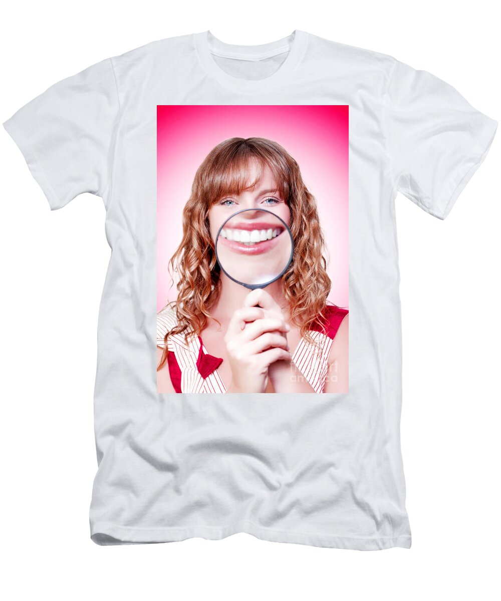 1 Dentist Showing White Teeth in a Dental Checkup Ryan Jorgensen T-Shirt
