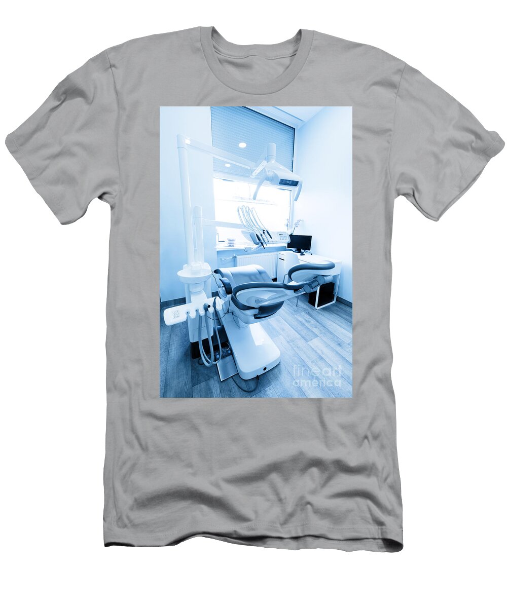 1 Dentists Office Dental Equipment Modern Clean Interior Blue Tone Michal Bednarek T-Shirt
