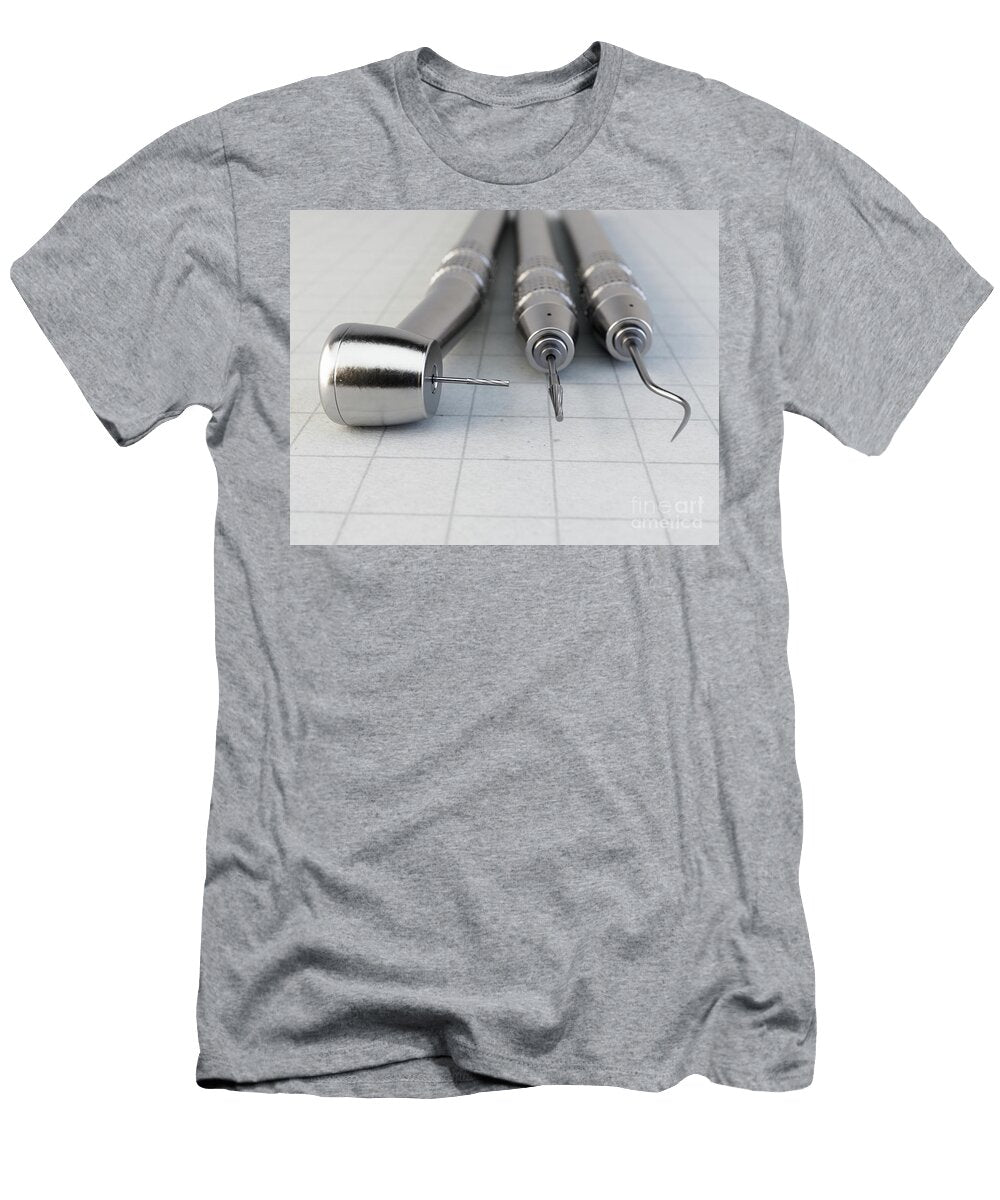 1 Dentists Tools on Paper Surface Allan Swart T-Shirt