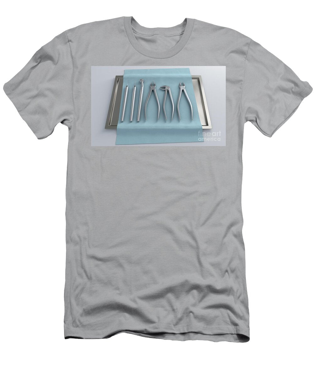 1 Dentists Tools on Tray Allan Swart T-Shirt