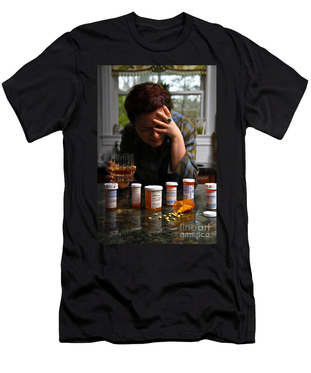 1 Depression and Addiction Photo Researchers Inc T-Shirt