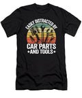 1 Easily Distracted By Car Parts and Tools Funny Mechanic Lisa Stronzi T-Shirt