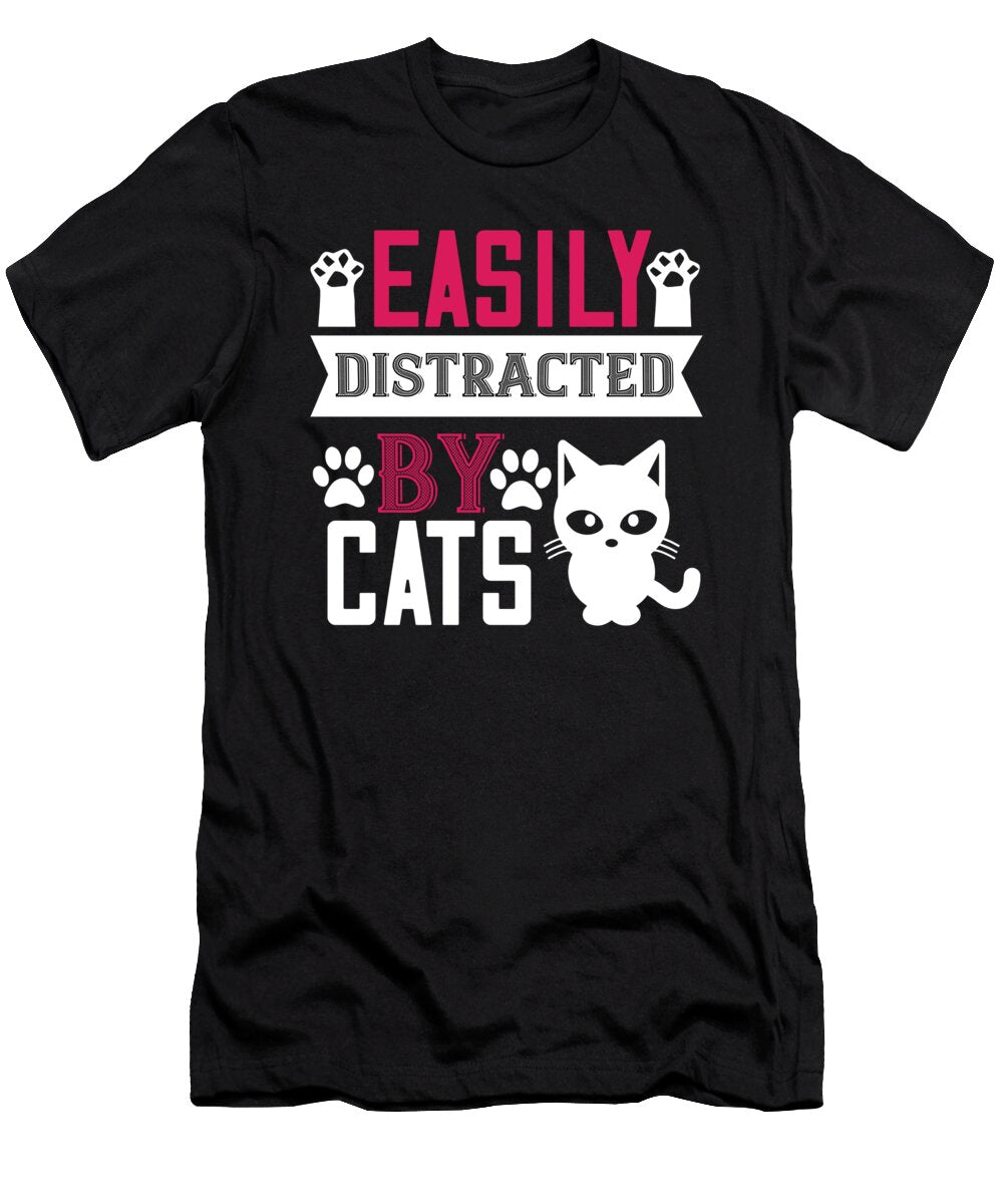 1 Easily Distracted By Cats Jacob Zelazny T-Shirt