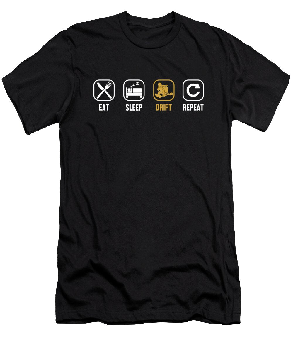 1 Eat Sleep Drift Repeat Drifting Tricycle Drift Trike Marco Rothe T-Shirt