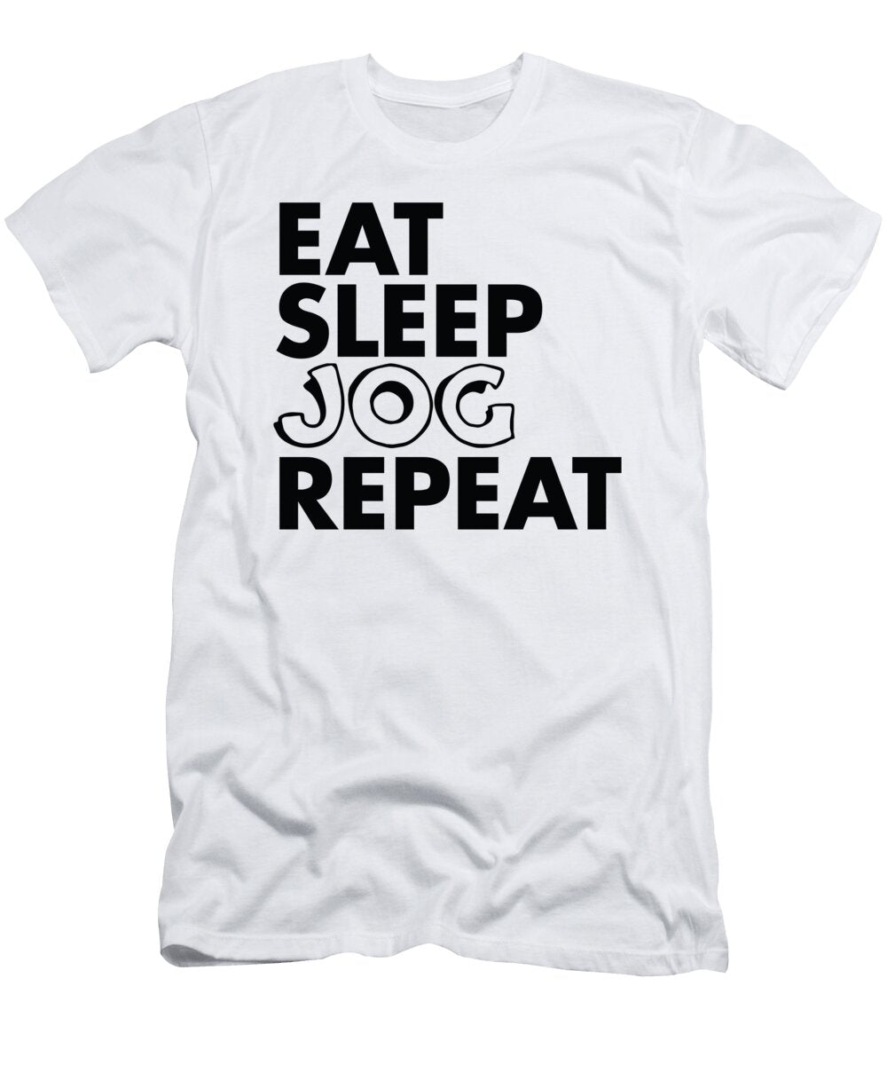 1 Eat Sleep Jog Repeat Jacob Zelazny T-Shirt