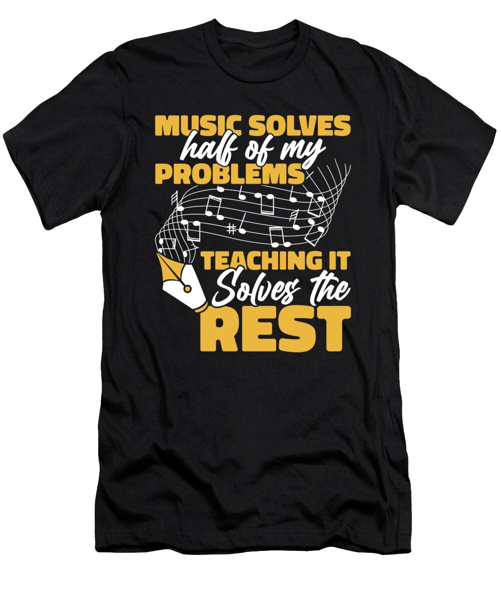 1 Education Notes School Educator Music Teacher Crazy Squirrel T-Shirt