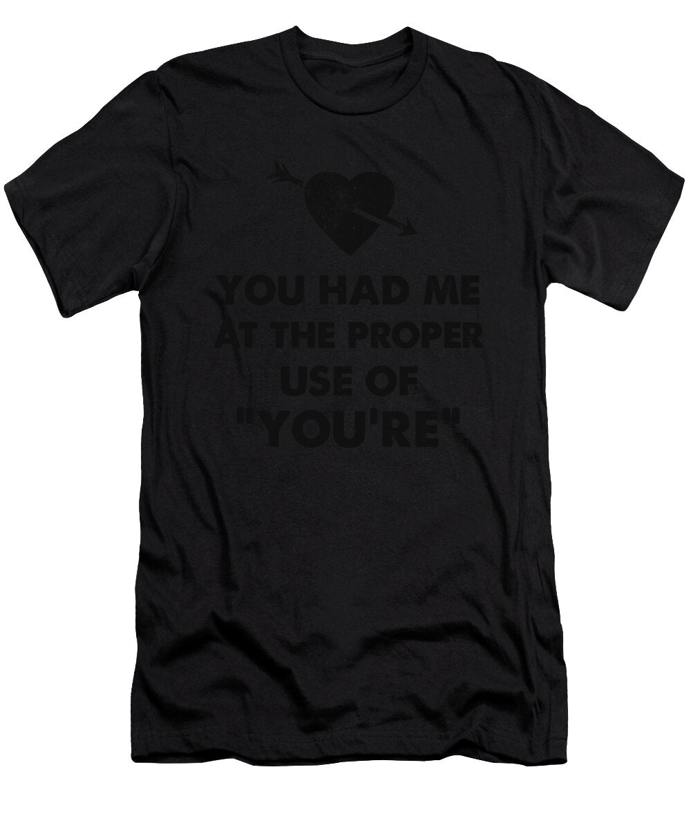 1 Educator Teacher Proper Use of Youre Grammar Nerd Kanig Designs T-Shirt