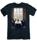 1 Empty Table and Antique Wooden Chairs Near a Window Joaquin Corbalan T-Shirt
