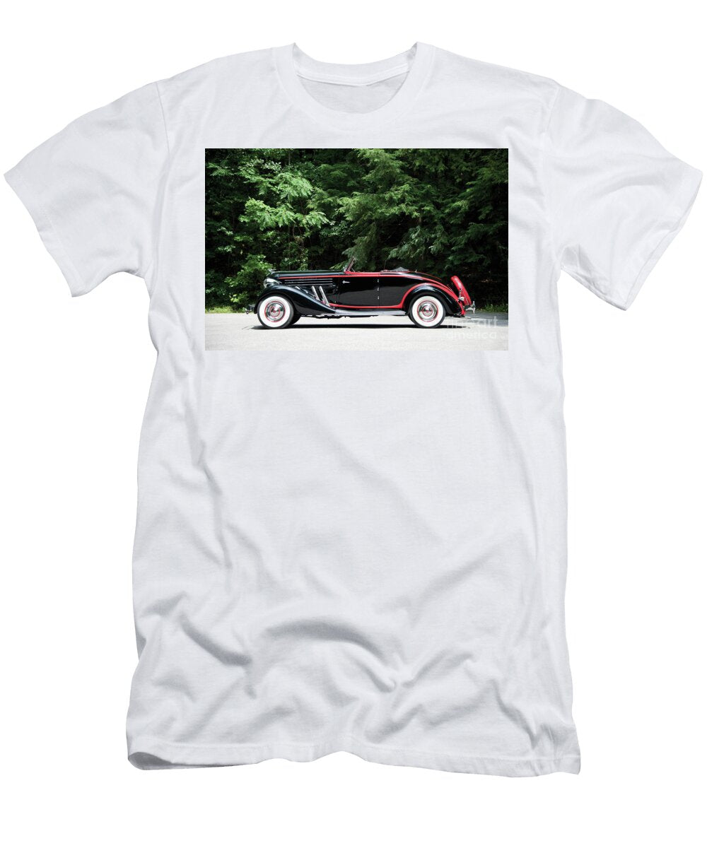1 Exclusive American Retro Luxury Black 1935 Auburn 851 Supercharged Dual Ratio Cabriolet Vladyslav Shapovalenko T-Shirt