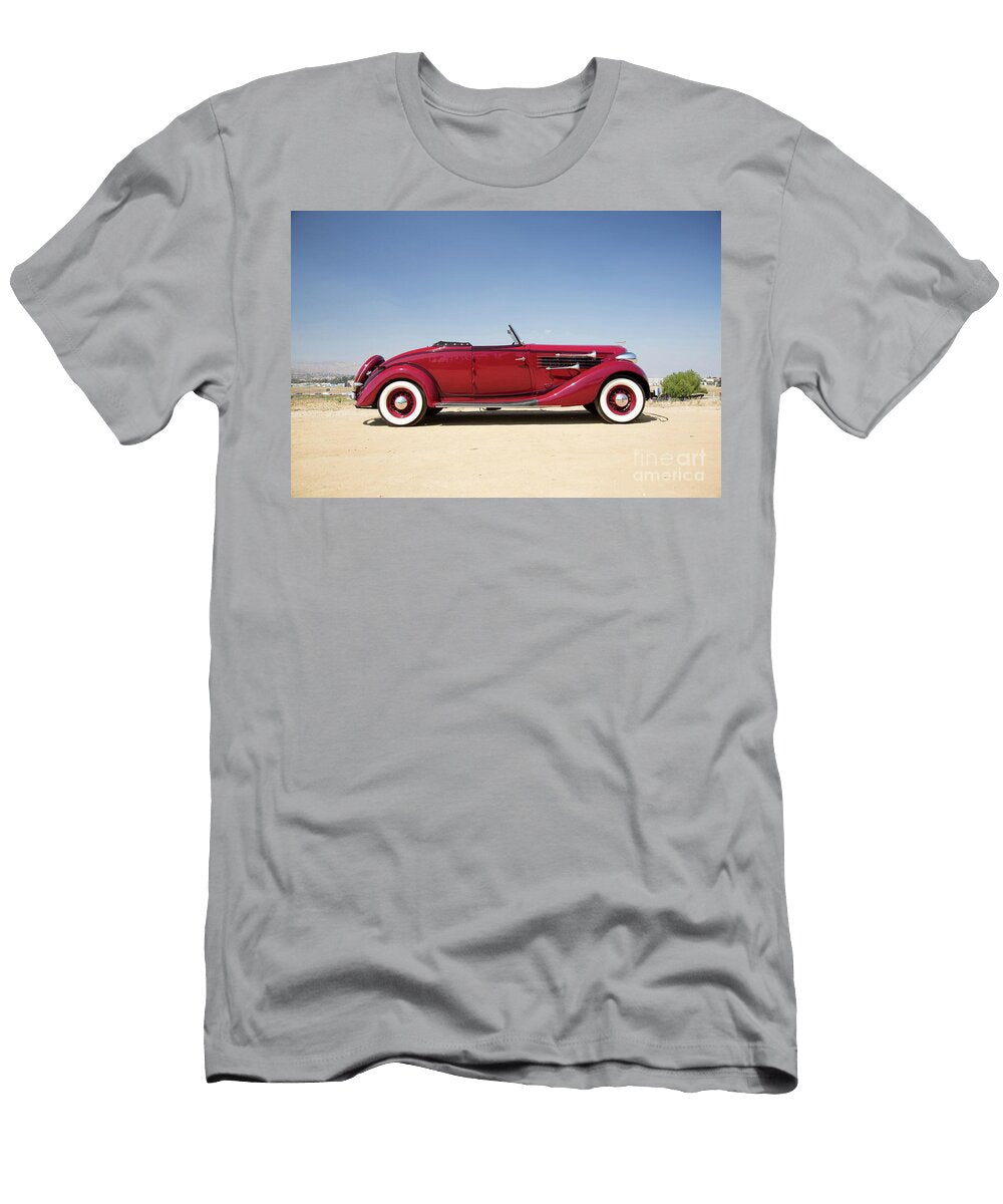 1 Exclusive American Retro Luxury Deep Red 1935 Auburn 851 Supercharged Dual Ratio Cabriolet Vladyslav Shapovalenko T-Shirt