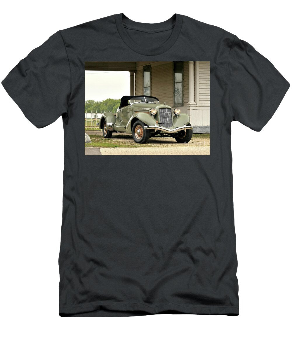 1 Exclusive American Retro Luxury Gray 1936 Auburn 852 Sc Dual Ratio Supercharged Speedster Vladyslav Shapovalenko T-Shirt