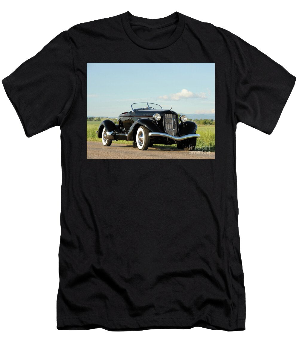 1 Exclusive American Retro Luxury Red 1936 Auburn 852 Sc Dual Ratio Supercharged Speedster Vladyslav Shapovalenko T-Shirt