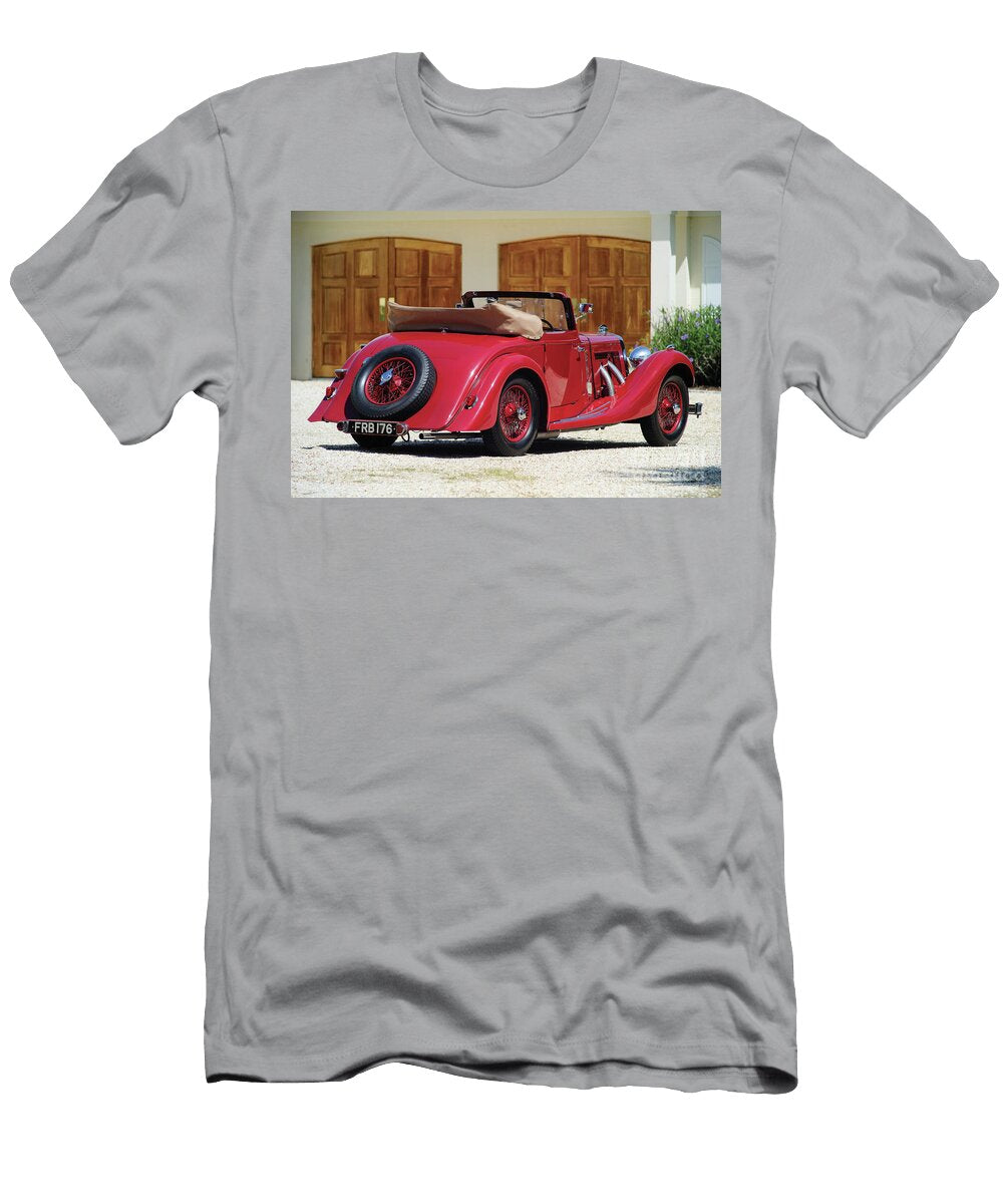 1 Exclusive British Retro Luxury Car 1937 Red Aston Martin 2 Litre 15 98 Short Chassis Drophead Coupe Vladyslav Shapovalenko T-Shirt