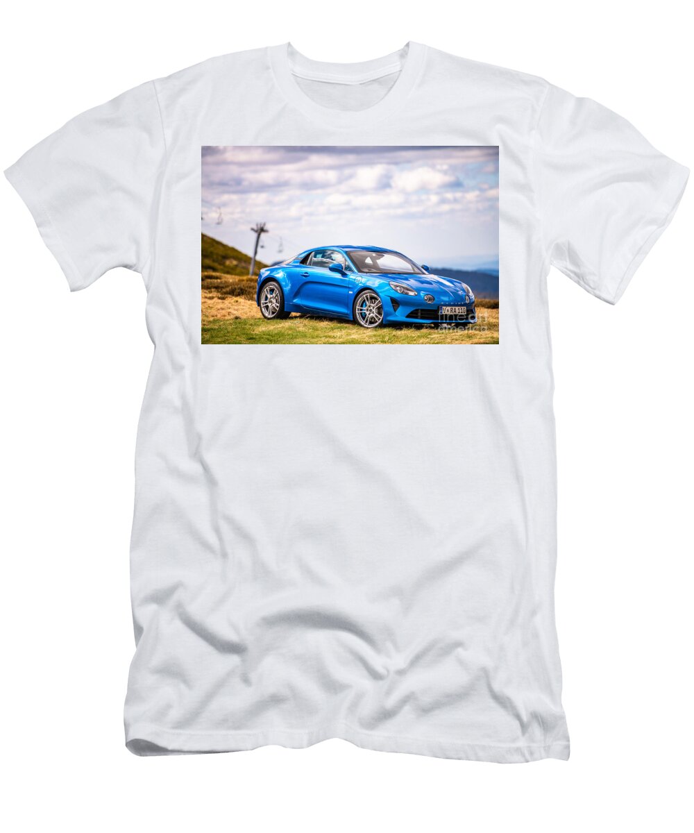 1 Exclusive French Sport Car Blue Alpine A110 Premiere Edition Coupe Turbocharged Engine 18l Tce M5pt Vladyslav Shapovalenko T-Shirt