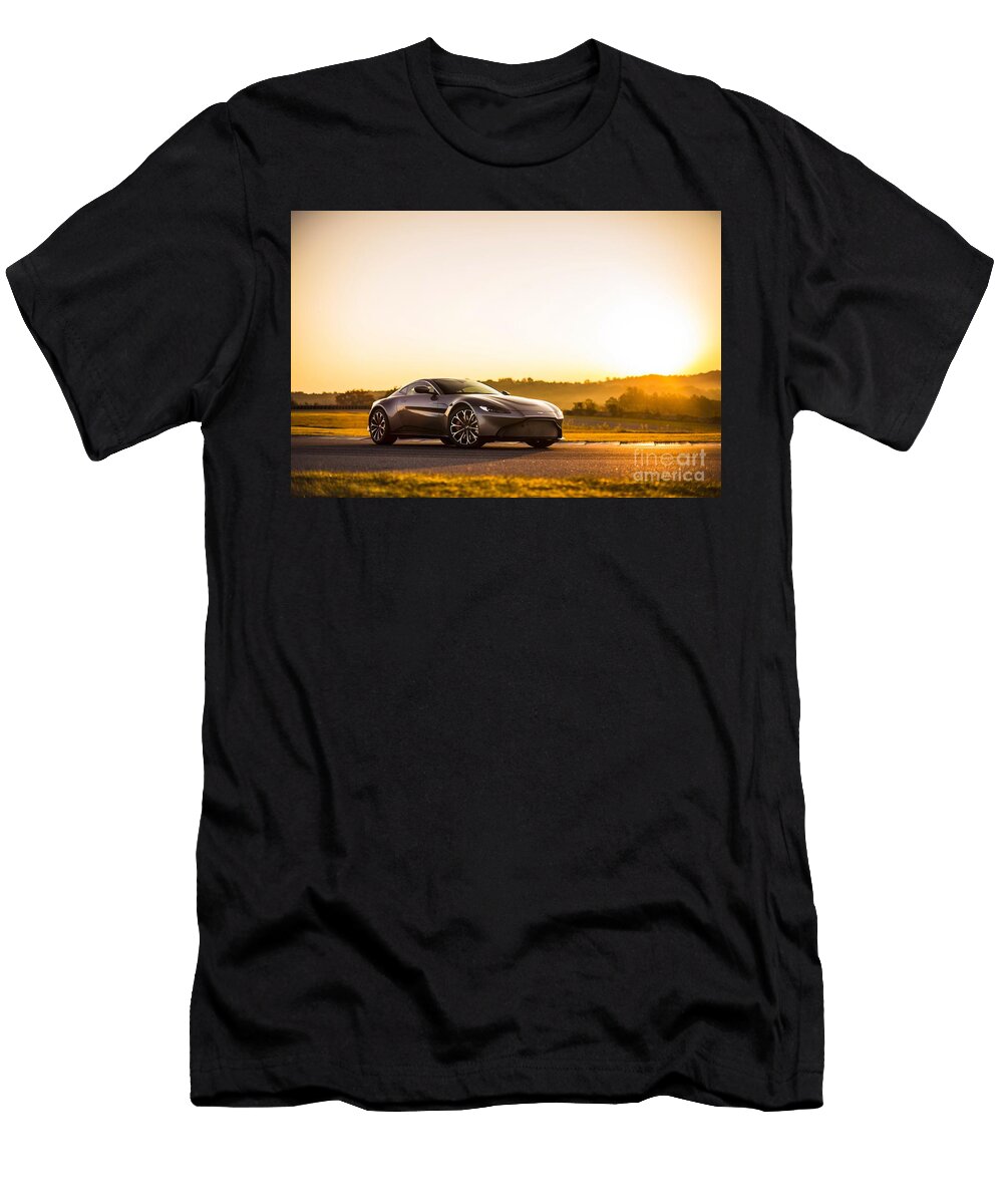 1 Exclusive Luxury Supercar Gray Aston Martin Vantage V8 Amg Engine M177 40l Twin Turbocharged Vladyslav Shapovalenko T-Shirt