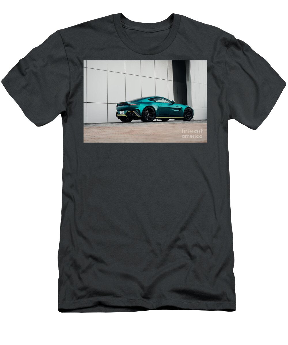 1 Exclusive Luxury Supercar Green Aston Martin Vantage V8 Amg Engine M177 40l Twin Turbocharged Vladyslav Shapovalenko T-Shirt