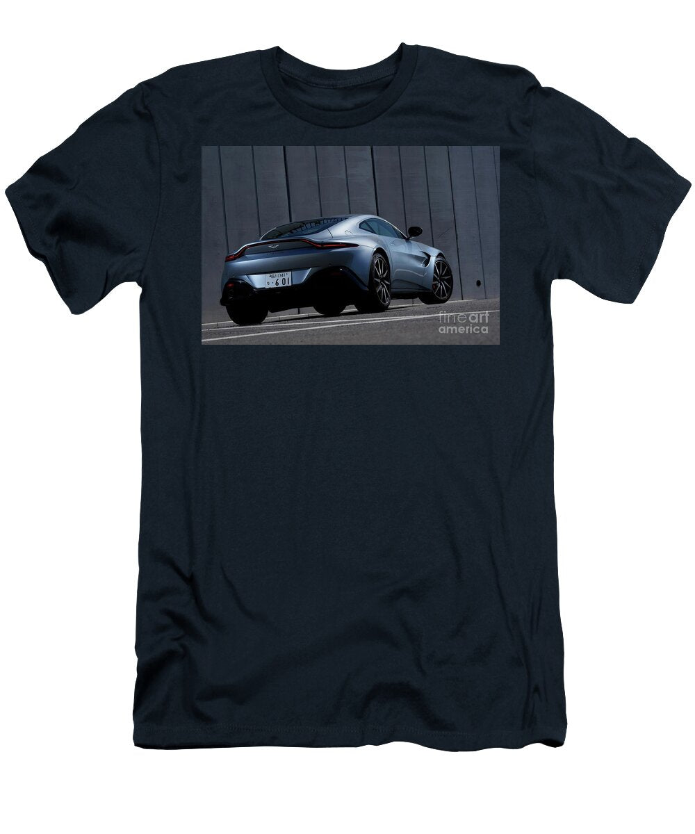 1 Exclusive Luxury Supercar Silver Aston Martin Vantage V8 Amg Engine M177 40l Twin Turbocharged Vladyslav Shapovalenko T-Shirt