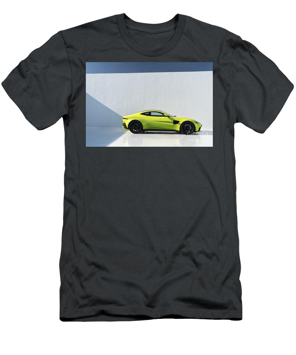 1 Exclusive Luxury Supercar Yellow Aston Martin Vantage V8 Amg Engine M177 40l Twin Turbocharged Vladyslav Shapovalenko T-Shirt
