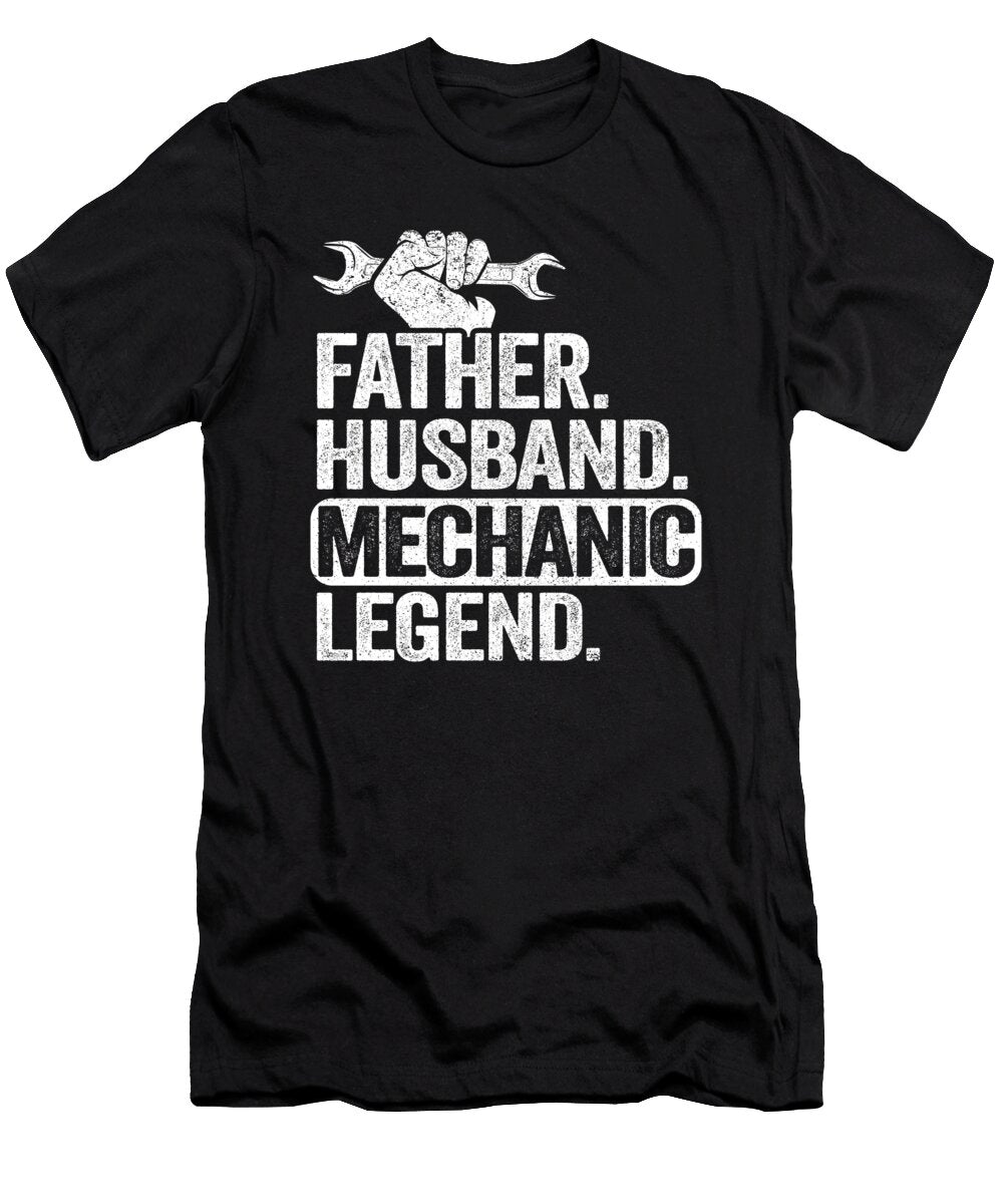 1 Father Husband Mechanic Legend Funny Mechanic Lisa Stronzi T-Shirt