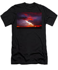 1 Fiery Sunset Over Silhouetted Landscape Mario G Rivera T-Shirt