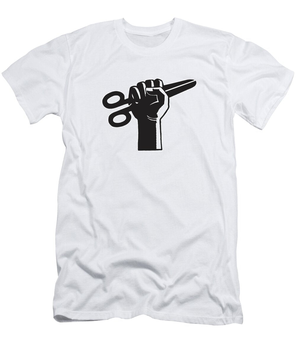 1 Fist Clenching Scissors Csa Images T-Shirt