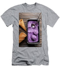 1 Flat Lay View At Blackberry Icecream in Tray with Wafer Cones As Olena Mykhaylova T-Shirt