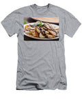 1 French Crepes with Chocolate Sauce and Banana in Ceramic Dish on Dmytro Mykhailov T-Shirt