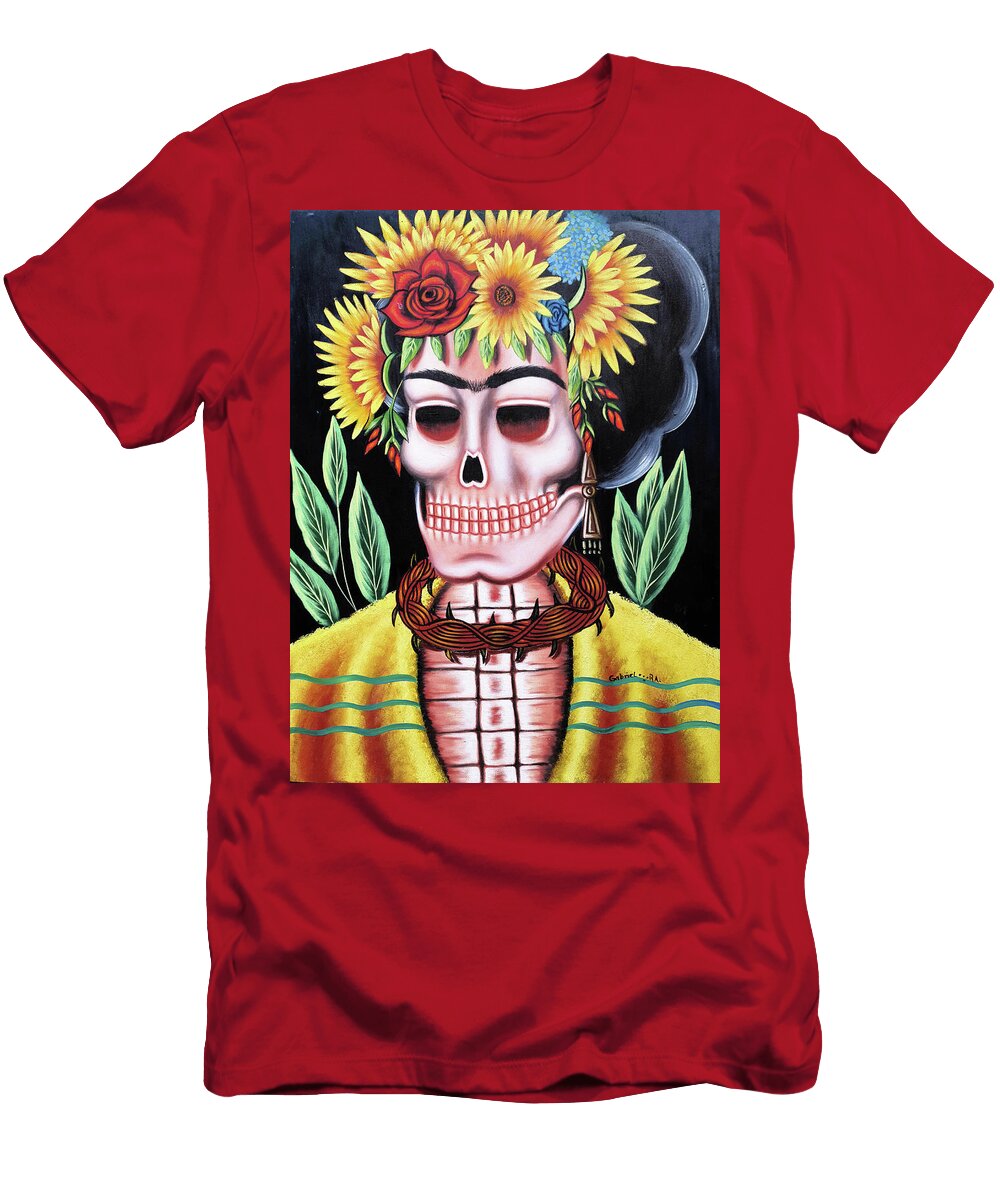 1 Frida Kahlo Calavera Skull Sa271 Santos T-Shirt