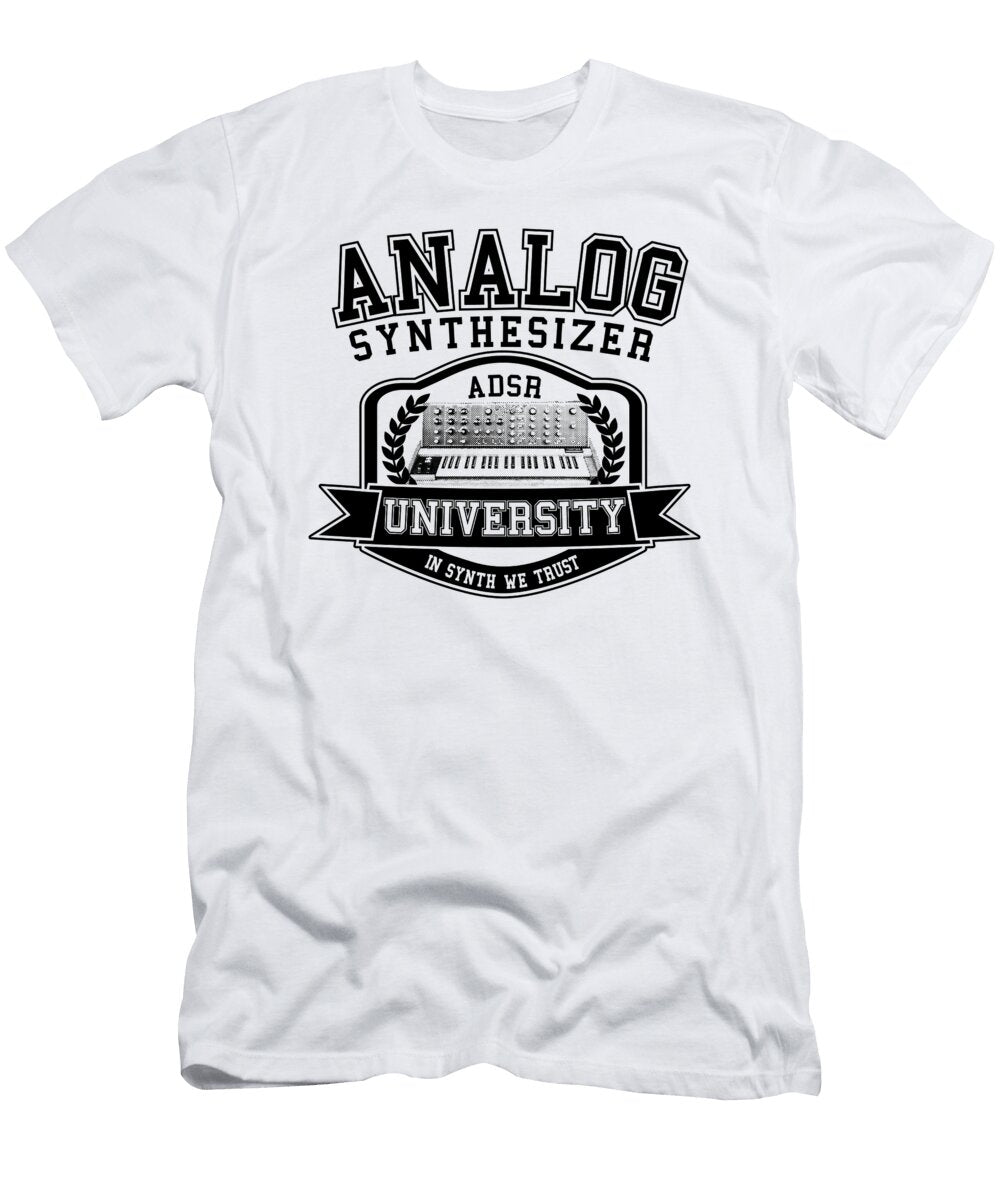 1 Funny Analog Synthesizer University Adsr College Lisa Stronzi T-Shirt
