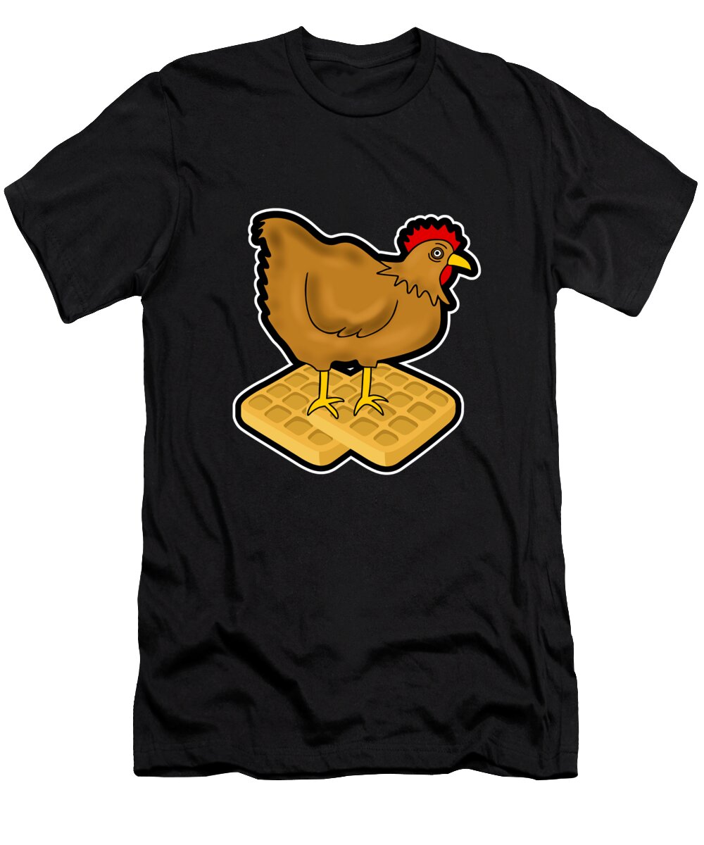 1 Funny Chicken and Waffles Sartoris Art T-Shirt
