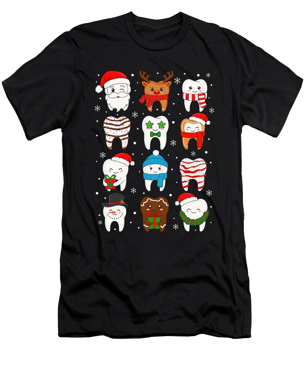 1 Funny Dental Christmas Teeth Cute Xmas Dentist Sophie Eleanor T-Shirt