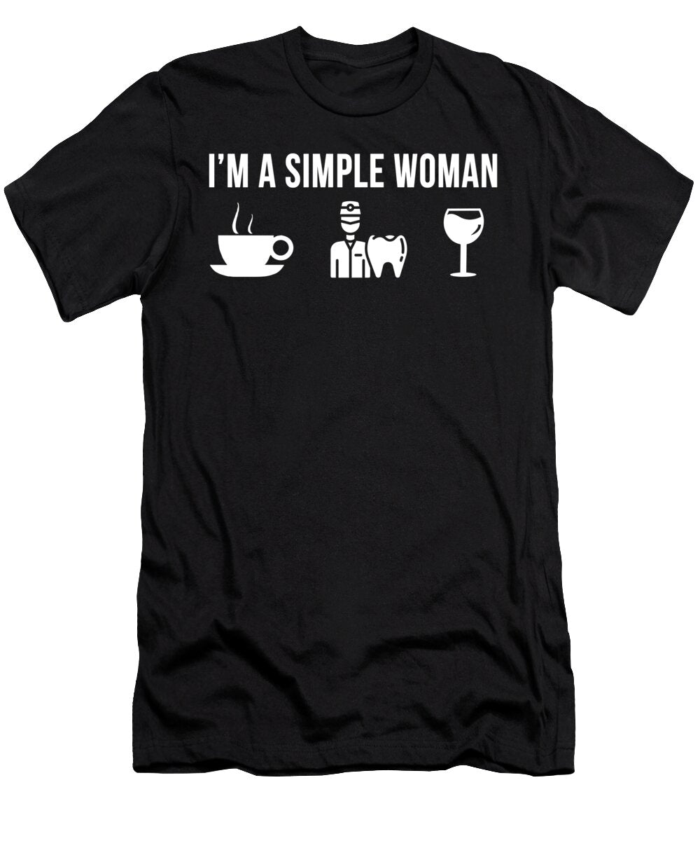 1 Funny Dentist Job Dentistry Career Simple Man Lukas Davis T-Shirt
