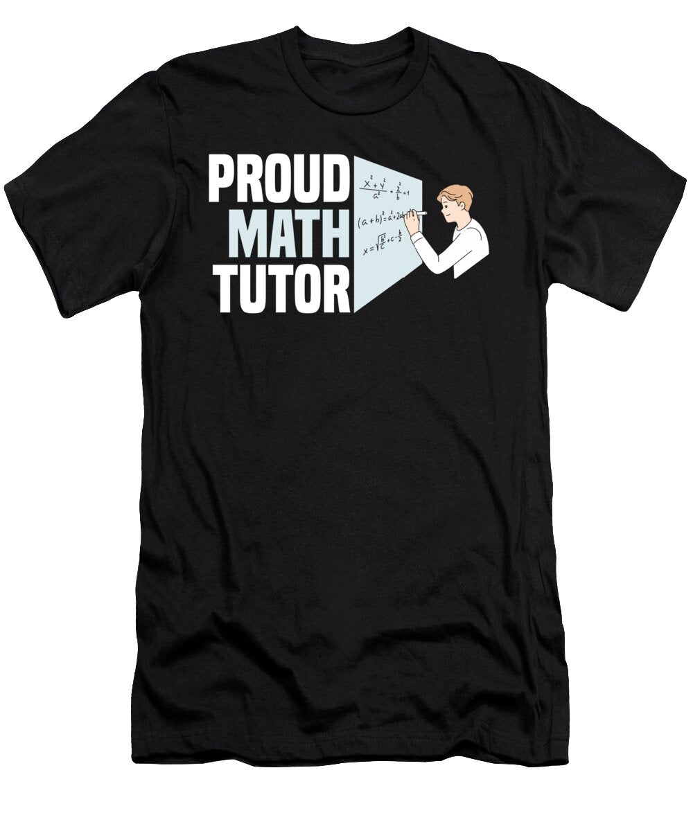 1 Funny Math Teacher Educator Education School Math Tutor Crazy Squirrel T-Shirt