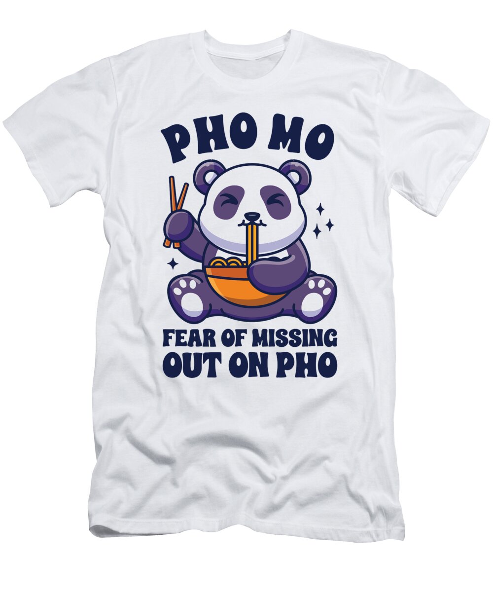 1 Funny Pho Cute Panda Eating Pho Me T-Shirt