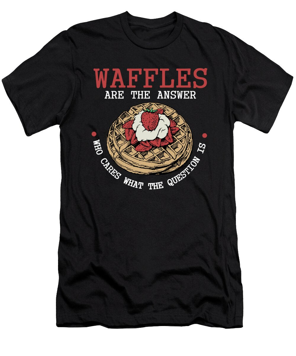 1 Funny Waffles Breakfast Foodie Gift Muc Designs T-Shirt