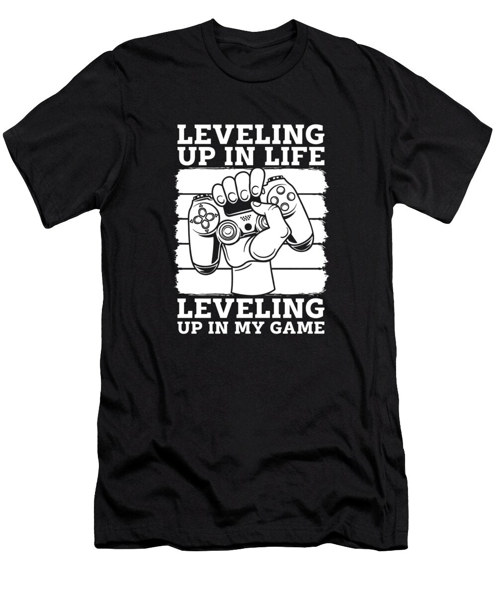 1 Gamer Controller Gaming Video Games Crazy Squirrel T-Shirt