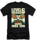 1 Gaming 5th Birthday Video Year Old Gamer Level 5 Unlocked Crazy Squirrel T-Shirt