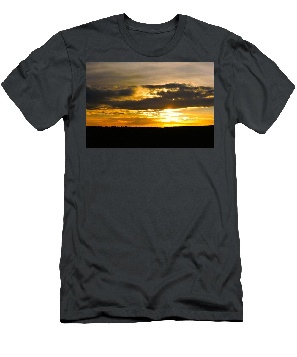 1 Golden Sunset Over Hills Mario G Rivera T-Shirt