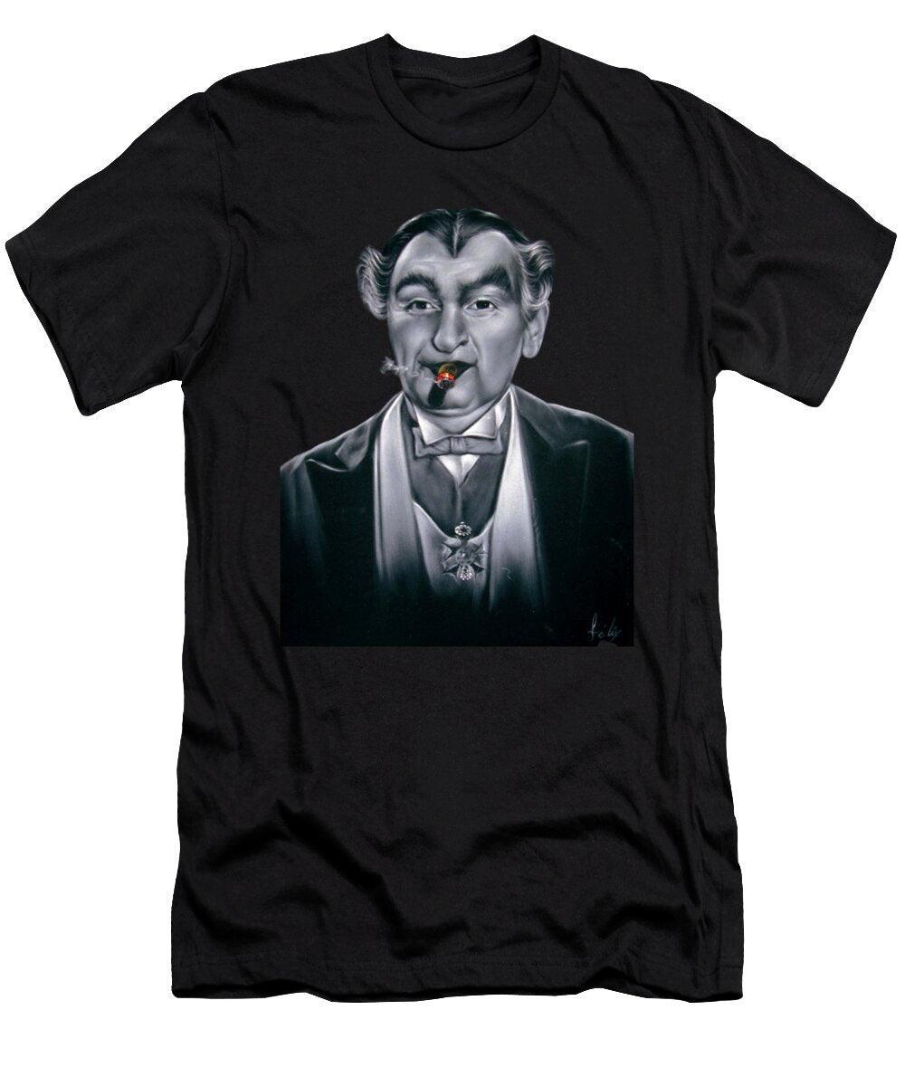 1 Grandpa Munster Oil on Velvet By E Felix of Velvetifycom Felix T-Shirt