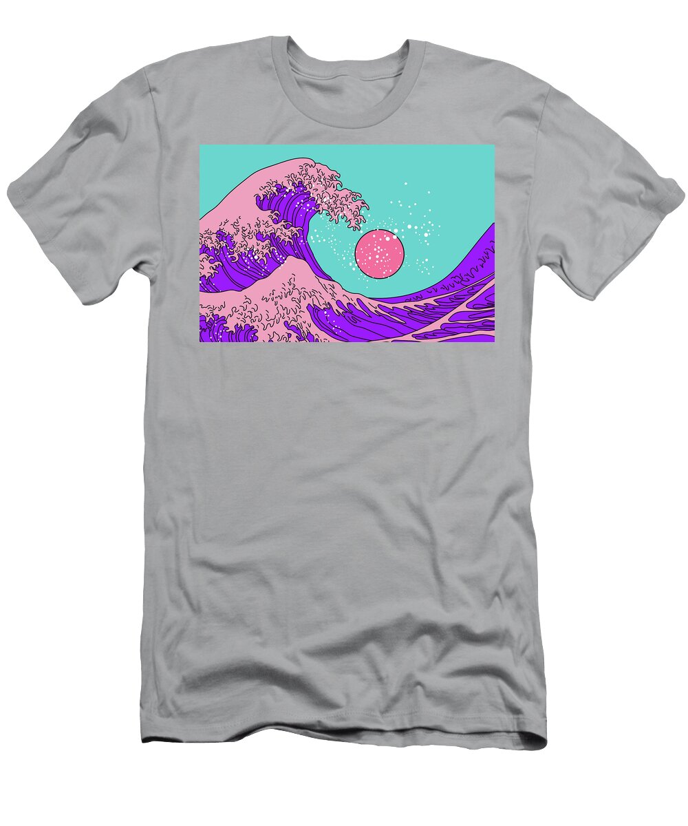 1 Great Wave in Vaporwave Pop Art Style Herbert T-Shirt