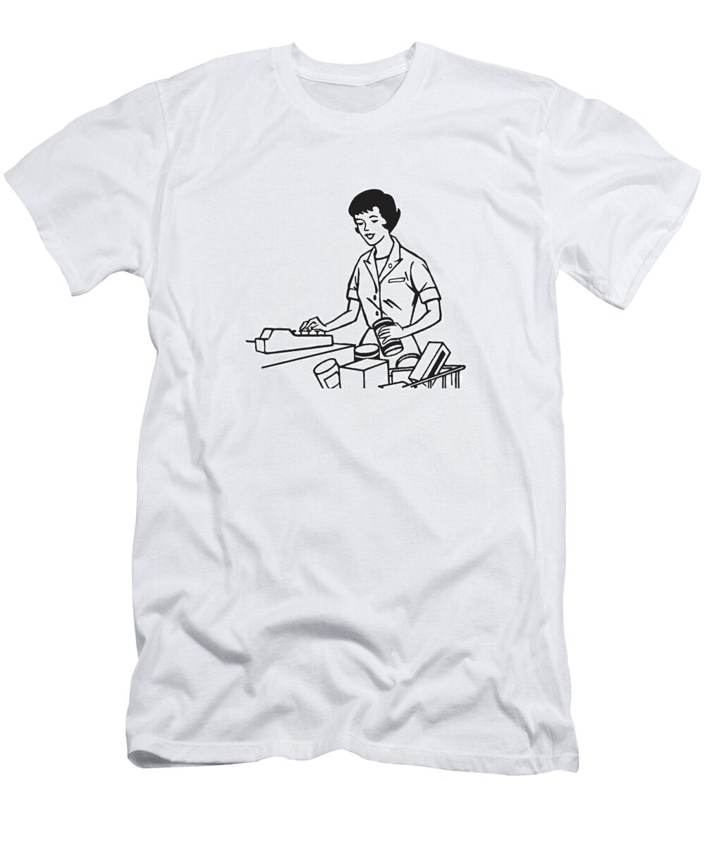1 Grocery Store Cashier Csa Images T-Shirt